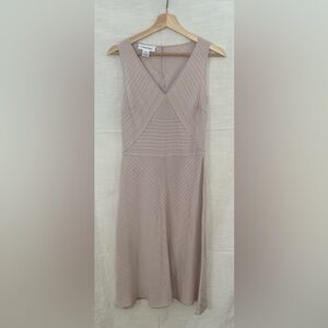 100% Silk Calvin Klein Elegant Mauve Sleeveless Dress  1920's inspired